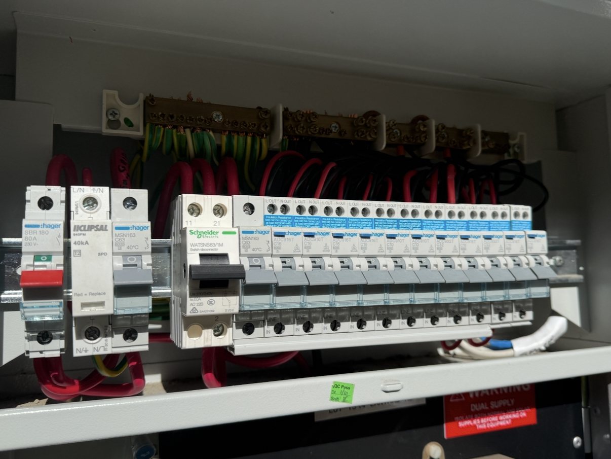 Clean residential switchboard wiring by Max Power